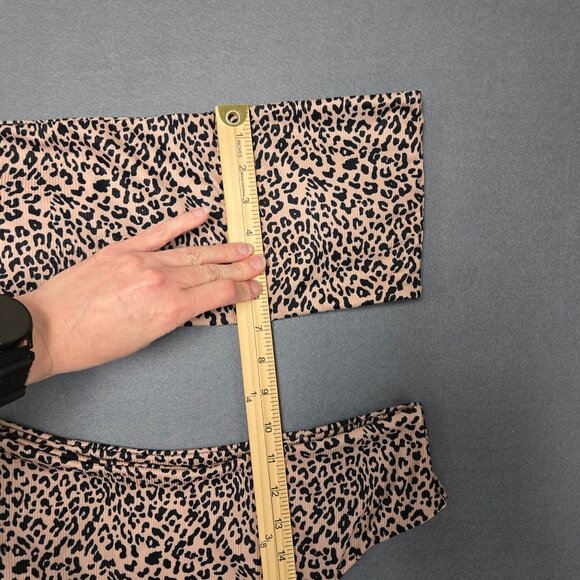 Shein Women's Leopard Print Two-Piece Bandeau Bikini Set XL Swimsuit - Picture 5 of 6